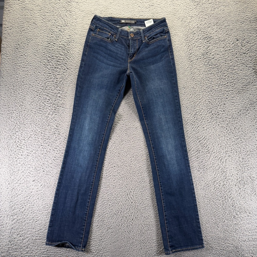 Levi's Jeans Women's 6 Blue Cotton Denim Straight Curvy Classic Workwear Stretch